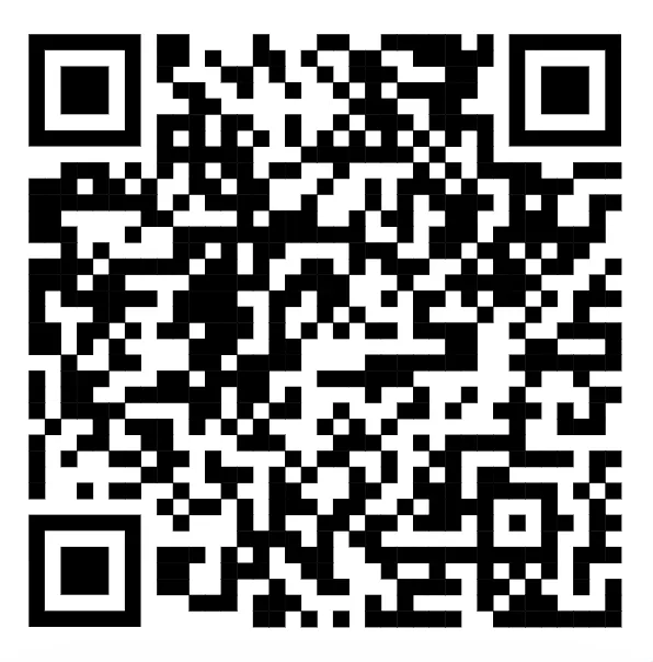 Black and white QR code on a white background.